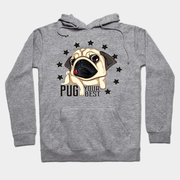 pug dog Hoodie by amramna